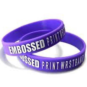 Embossed Printed SIlicone Wristbands
