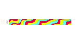 Tyvek 3/4" Wristbands - Groovy Stripes