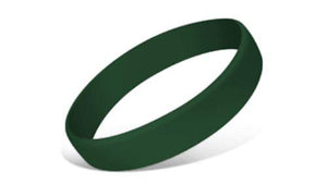 Hunter Green - Solid Silicone Wristbands - Embossed Printed 