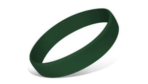 Hunter Green - Solid Silicone Wristbands - Embossed