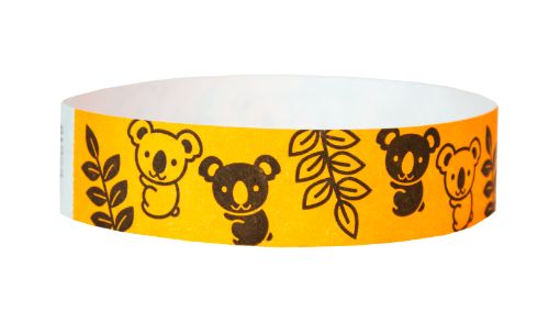Tyvek 3/4" Wristbands - Cute Koalas