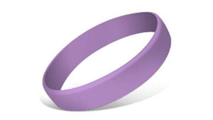 Lavender - Solid Silicone Wristbands - Debossed