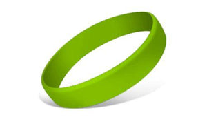 Lime Green - Solid Silicone Wristbands - Debossed