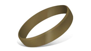 Metallic Gold - Solid Silicone Wristbands - Embossed
