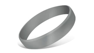 Silicone Wristbands - Metallic Silver