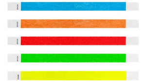 Tyvek 3/4" Wristbands - Solid Colours Multi Colour Custom