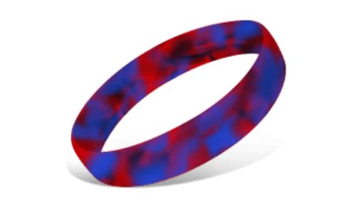 Colour Swirl Wristbands are a fun promo item with a multicoloured mar