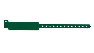 Vinyl Wristbands - Wide Face Forest Green