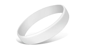 Silicone Wristbands - White