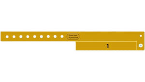 Vinyl Wristbands - 1 Tab Gold