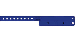 Vinyl Wristbands - 2 Tab Navy Blue
