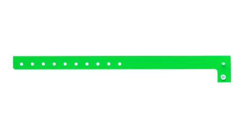 Plastic Wristbands - Regular Neon Green