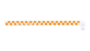 Plastic Wristbands - Checkerboard Neon Orange