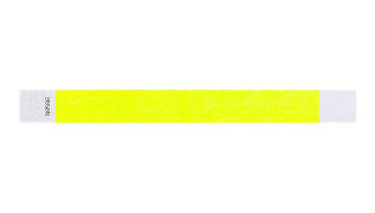 Tyvek 1" Wristbands - Solid neon yellow