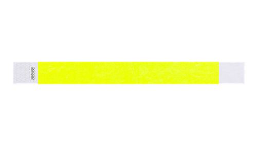 Tyvek 1" Wristbands - Solid neon yellow Custom