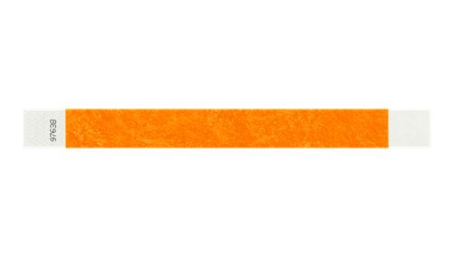 Tyvek 1" Wristbands - Solid Neon Orange Custom