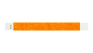 Tyvek 1" Wristbands - Solid Neon Orange Custom