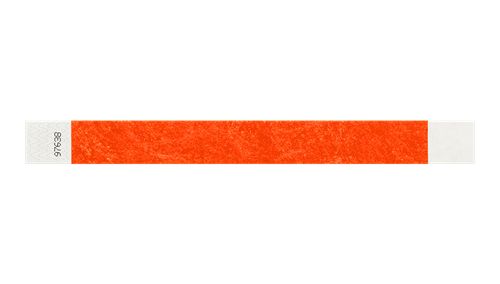 Tyvek 1" Wristbands - Solid Coral REd Custom