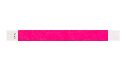 Tyvek 1" Wristbands - Solid Neon PInk