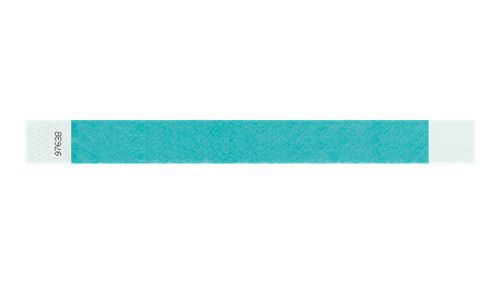 Tyvek 1" Wristbands - Solid Caribbean Blue Custom