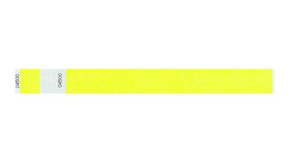 Tyvek 1" Wristbands - Detachable Stub Neon Yellow