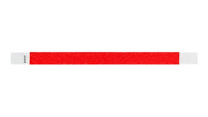 Tyvek 3/4" Wristbands - Solid Neon Red (pk 100)