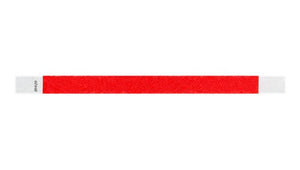 Tyvek 3/4" Wristbands - Solid Colours neon Red Custom