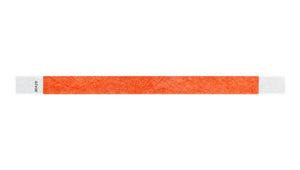 Tyvek 3/4" Wristbands - Solid Colours Coral Red Custom