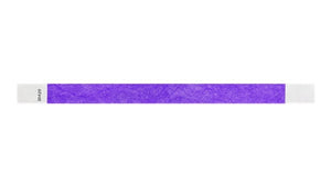 Tyvek 3/4" Wristbands - Solid Purple (pk 100)