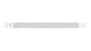 Tyvek 3/4" Wristbands - Solid Silver (pk 100)