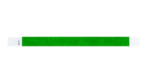 Tyvek 3/4" Wristbands - Solid kelly Green (pk 100)