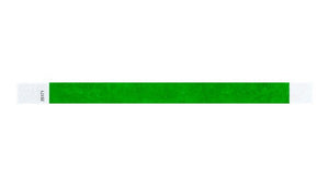 Tyvek 3/4" Wristbands - Solid Colours Kelly Green Custom