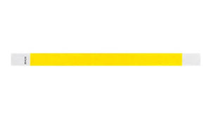 Tyvek 3/4" Wristbands - Solid Pantone Yellow (pk 100)
