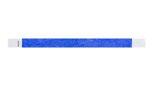 Tyvek 3/4" Wristbands - Solid Marine Blue (pk 100)