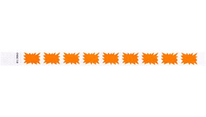 Tyvek 3/4" Wristbands - Burst Neon Orange