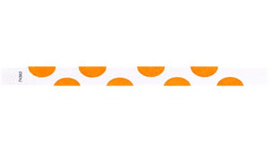 Tyvek 3/4" Wristbands - Half Circles Neon Orange