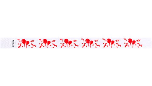 Tyvek 3/4" Wristbands - Red Balloons