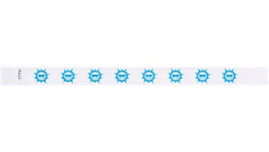 Tyvek 3/4" Wristbands - Suns neon blue