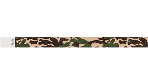 Tyvek 3/4" Wristbands - Camouflage Green