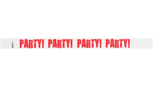 Tyvek 3/4" Wristbands - Red Party