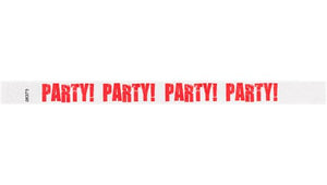 Tyvek 3/4" Wristbands - Red Party