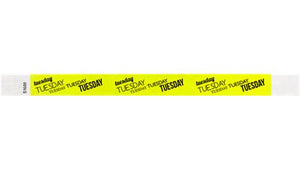 Tyvek 3/4" Wristbands - Tuesday Neon Yellow