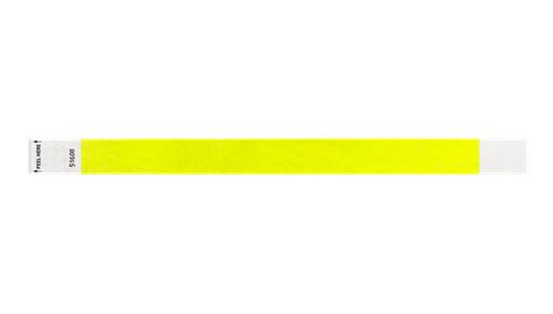 Tyvek 3/4" Wristbands - Litter Free Neon yellow Custom