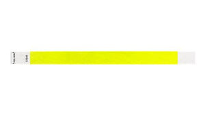 Tyvek 3/4" Wristbands - Litter Free Neon yellow Custom