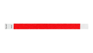 Tyvek 3/4" Wristbands - Litter Free Neon Red Custom