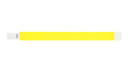 Tyvek 3/4" Wristbands - Qwik Fit Neon Yellow