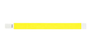 Tyvek 3/4" Wristbands - Qwik Fit Neon Yellow
