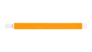 Tyvek 3/4" Wristbands - Qwik Fit Neon Orange