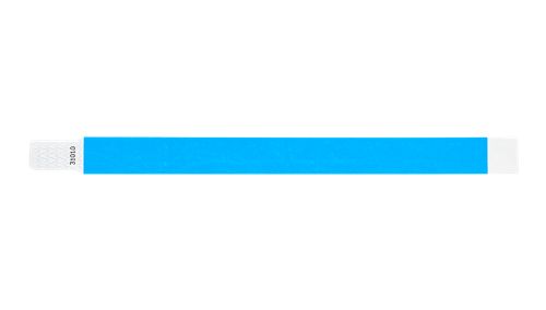 Tyvek 3/4" Wristbands - Qwik Fit Neon Blue